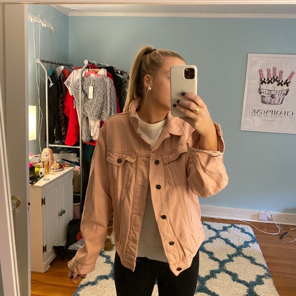Amazon Jackets & Blazers - Pink Denim Jacket size m!